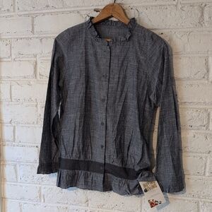 NWT Persnickety Chambray Button-Up Blouse